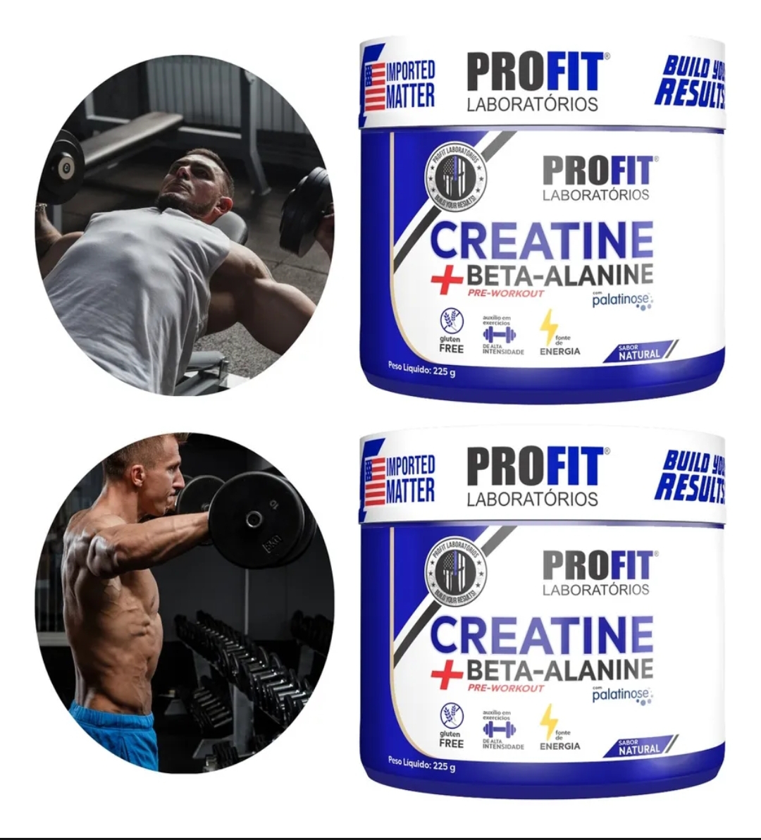 Creatina+ beta alanina 225g Profit labs - Imagem 2