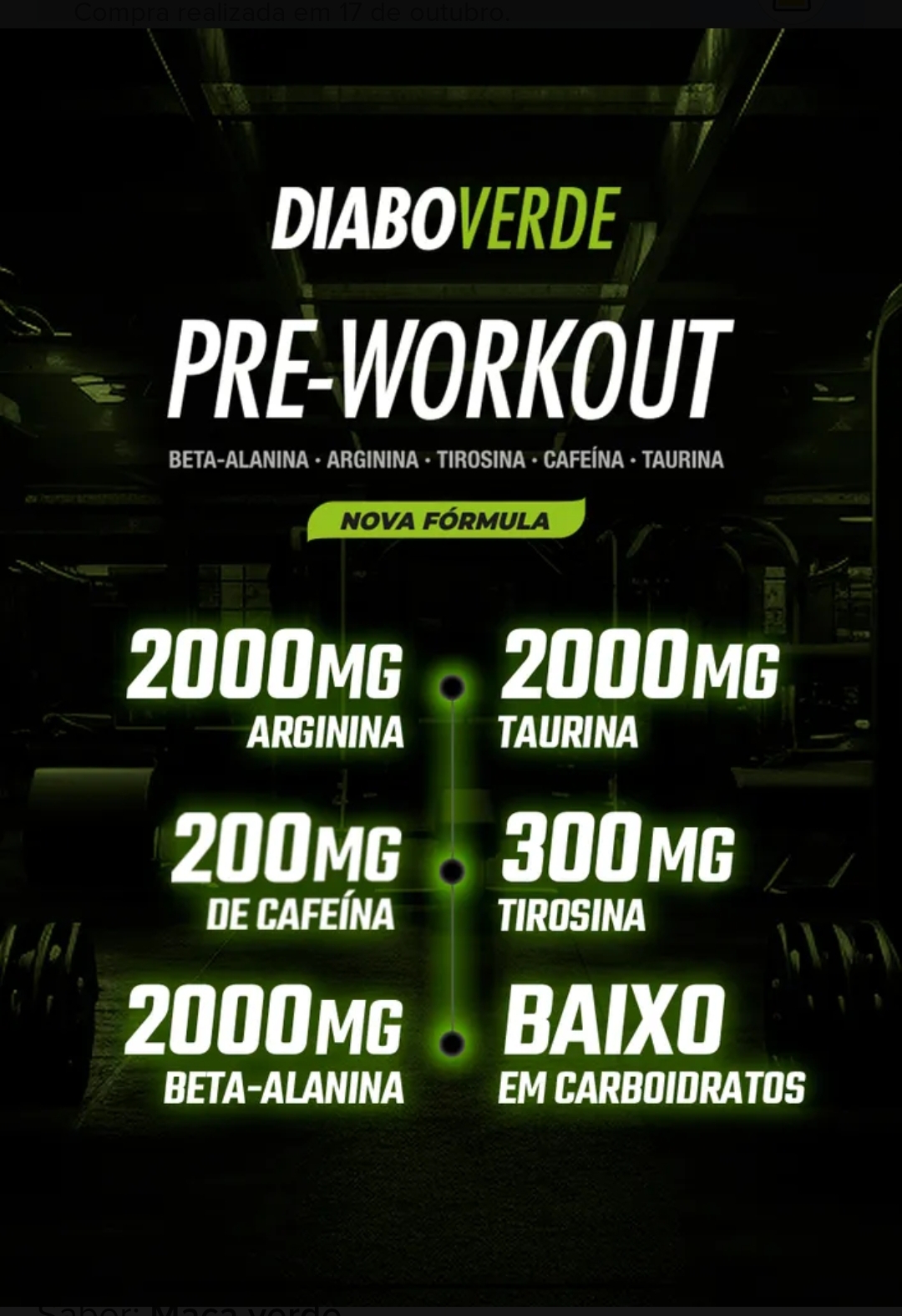 Pré treino Diabo Verde 150g FTW - Imagem 2